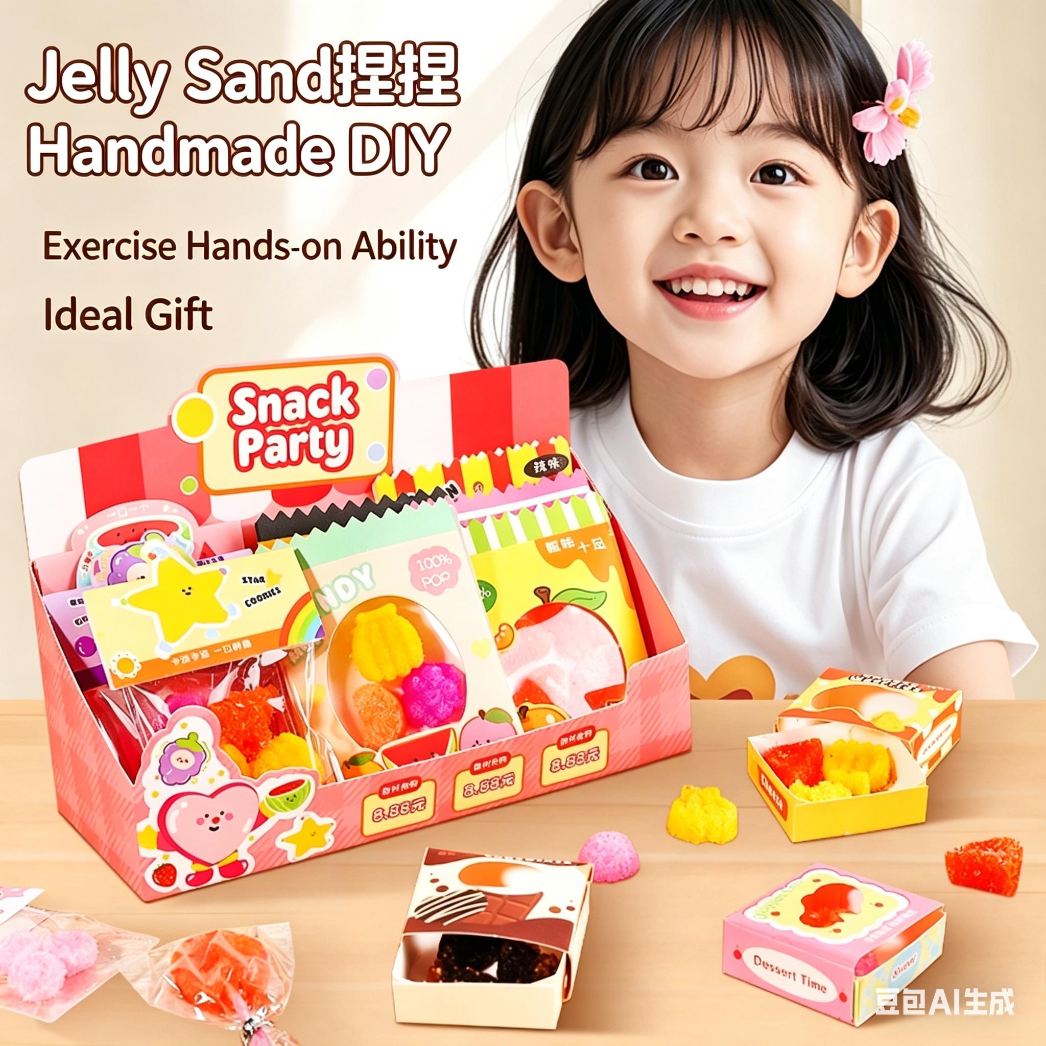 

DIY Making Miniature Food Toys Set DIY Jelly Sand Food Toy Kitchen Pretend Play Set Christmas Gift for Kid Make Your Foods M