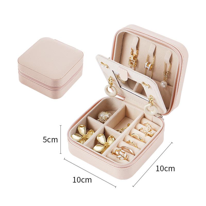 Jewelry Storage Box with Mirror, Hot-selling Earrings, Earrings, Rings, Necklace Box, Simple Small Jewelry Box, Jewelry Box.
