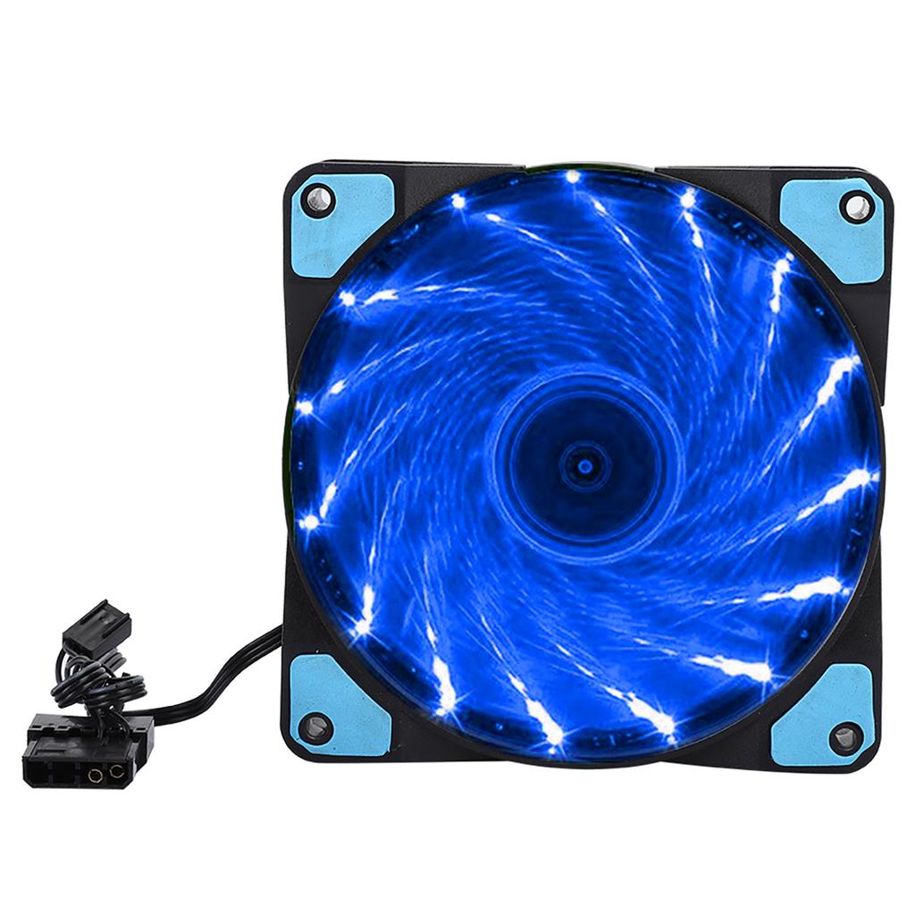 Chassis Fan Computer Cooler PC Accessory 3‑Wire 15‑Light Mute LED Streamer Colorful 12CM