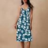 Women's Spaghetti Strap Backless Bow Loose Casual Beach Holiday Dress Sundress