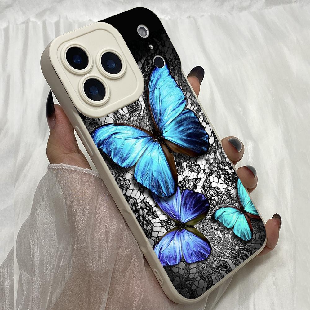 M291 Butterfly art design Angel Eyes Soft Phone Cases for iPhone Samsung Galaxy Xiaomi Rdemi Huawei Honor Infinix Realme OPPO Vivo All Model TPU Case