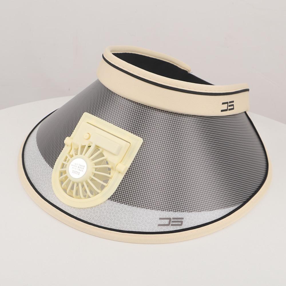 UV Protection Sun Visor Hat Empty Roof Peaked Cap New Cooling Fan Hat  Men Women