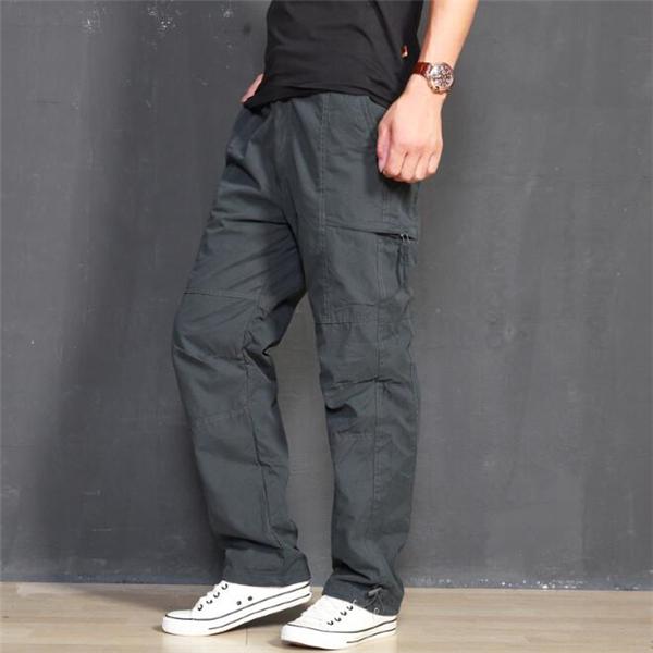 

Casual Training Cotton Breathable Multi Pocket Military Army Camouflage Cargo Pants Trousers for Men 3XL сірий