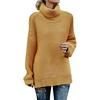  Women Long Sleeve Loose Turtleneck Knitted Sweater Jumper Pullover Top Blouse 