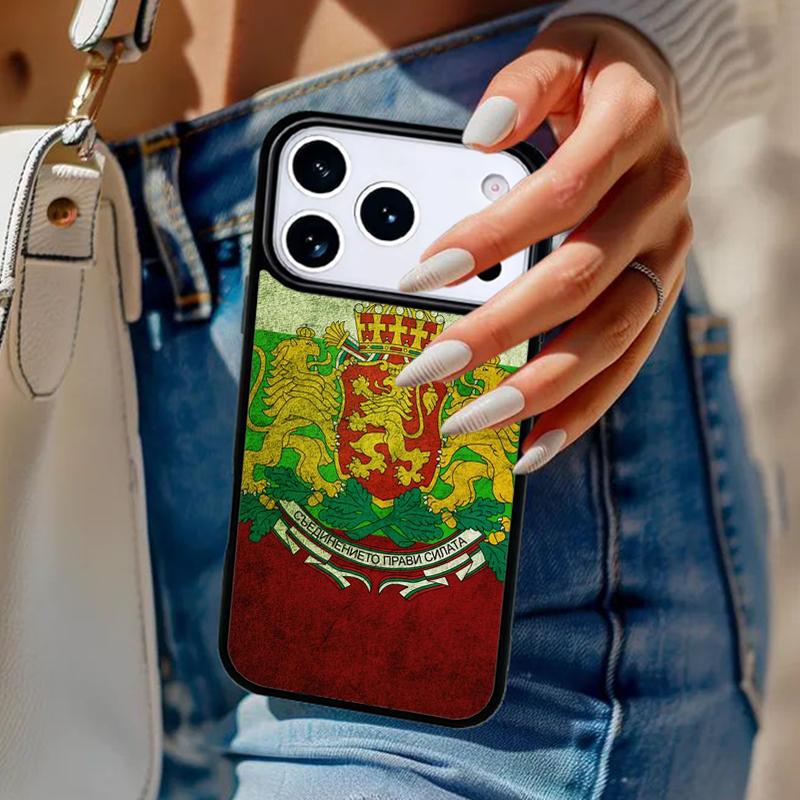 Bulgaria Flag Passport Map Phone Case For iPhone 17 Air 14 15 13 12 Max Cover For Apple 14 15 16 16e 11 Pro Max Plus Coque
