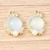 5pcs 14x20mm Elegant Colorful Crystal Moon Charms Pendants for Jewelry Making Drop Earrings Necklaces Bracelets DIY Crafts Gifts