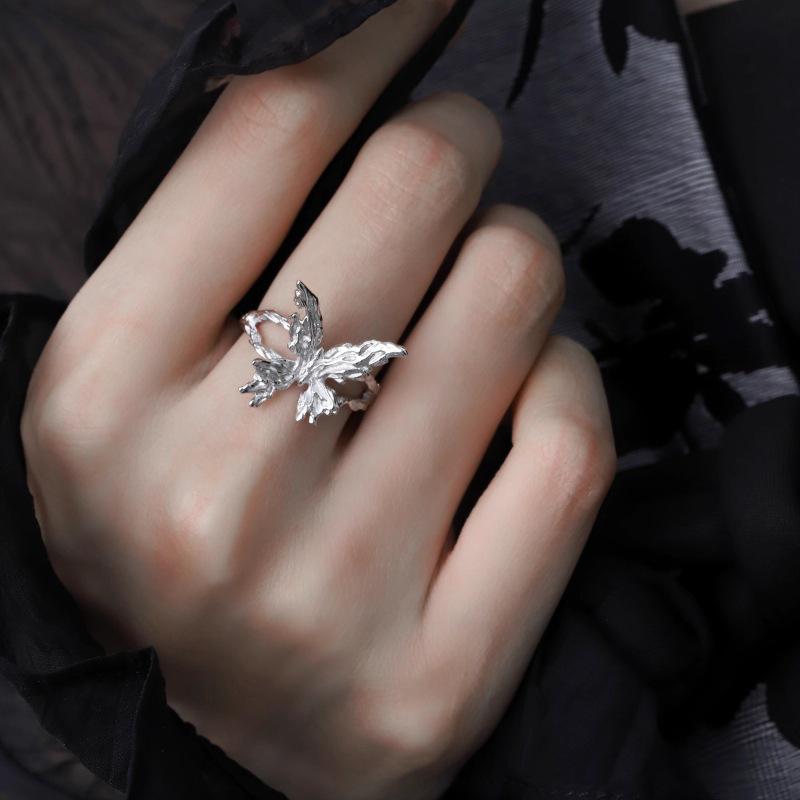Adjustable 3D Butterfly Ring - Trendy, Sweet & Cool Fashion for Women Open Adjustable