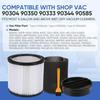Náhradní kazetový filtr kompatibilní s filtrem Shop Vac 90304 90350 90333 90344 90585, Pasuje na většinu mokro-suchých vysavačů s objemem 5 galonů a více