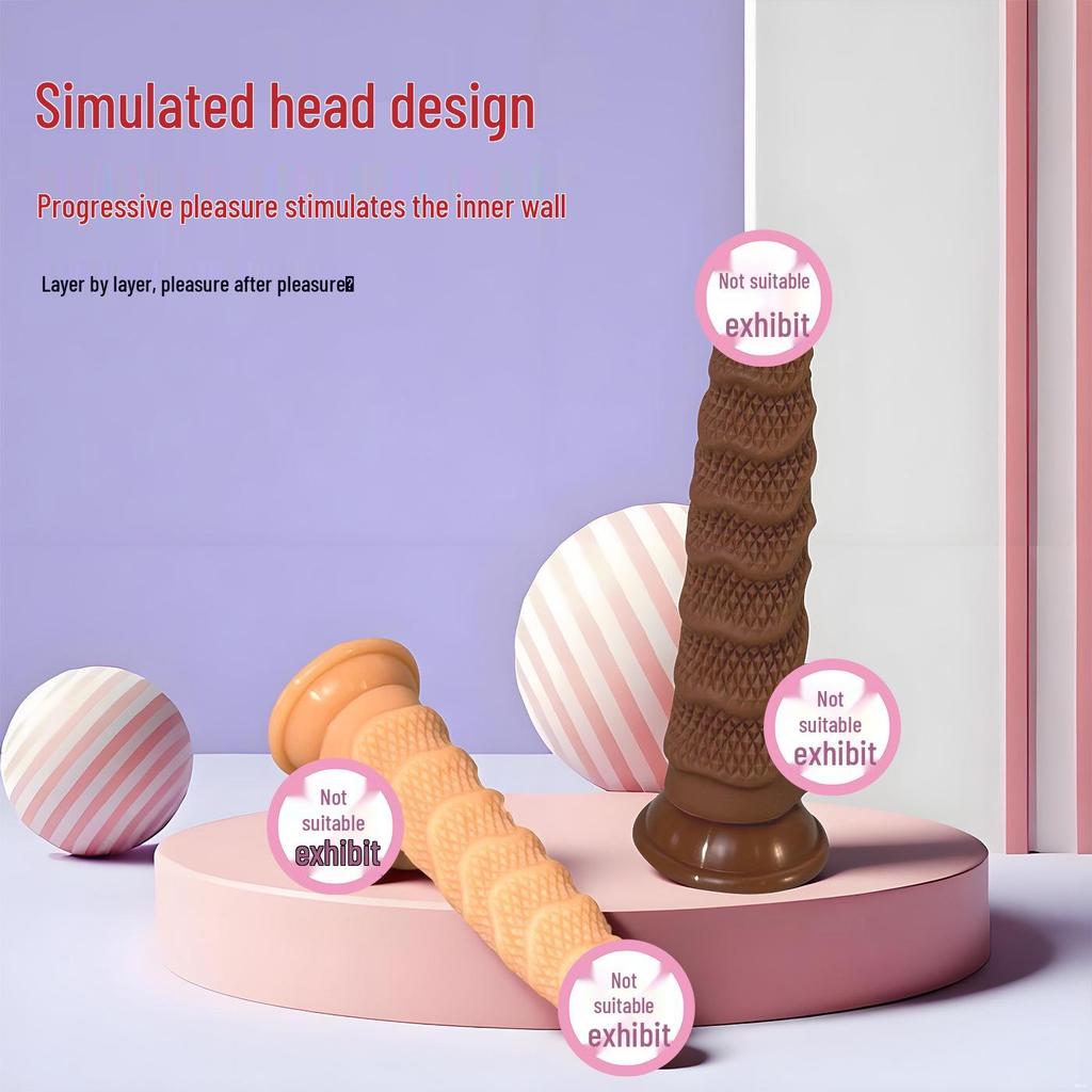 Unisex Realistic Textured Dildo and Anal Plug for Adult Massage and Sensual Exploration.