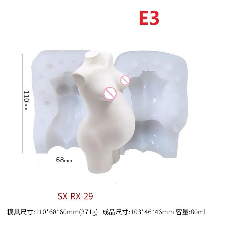 Creative Candle Mold Human Body Silicone Mold Female Body Male Female Human Shape Aromatherapy Plaster DIY Mold