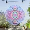 10 Inch Colorful Metal Wind Spinner with 360 Degree Rotation for Garden Balcony Patio Decor Vibrant Outdoor Hanging Ornament In Multi Colors