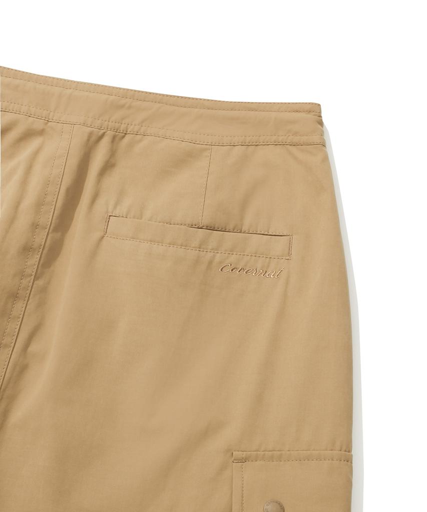 Covernat Woman Parachute Cargo Skirt Camel