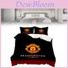 Manchester United Bedding Set With Soft Polyester Fabric For Fans Bedroom Decor