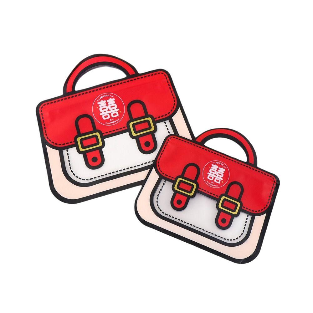 10pcs Cute Wedding Zipper Bag Plastic Candy Bag School Bags Shape Gift Bag  Holiday Party Decor
