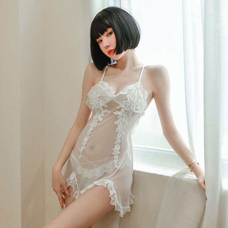 Sexy spodná bielizeň čipkovaná Sexy nočná košeľa zo sieťoviny