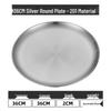 Lainuo 36CM Stainless Steel Multi-Purpose Round Serving Plate