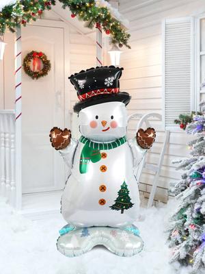 Christmas Stand Foil Balloons, Santa Claus Snowman Decoration Christmas Eve New Year Party Decoration Supplies