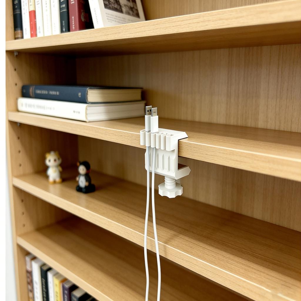 3D Printed Pla Eco-Friendly Material Desktop Data Cable Holder, Desktop Traceless Cable Management and Storage Organizer, 1 Pc