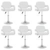 Day and Night - Day and Night Swivel Dining Chairs 6 Pcs White Synthetic Leather