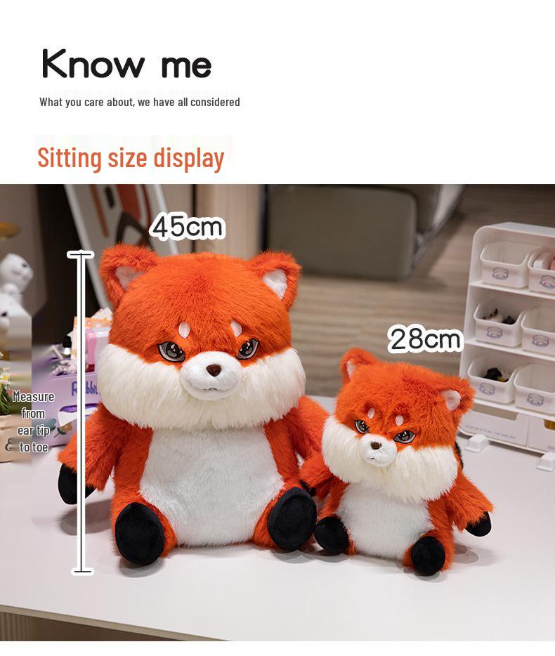 Cute Lying Fox Plush Toy Pillow - Birthday Gift