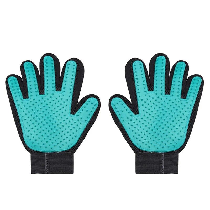 2PCS Pet Grooming Glove Effective Massage for Dog Cat Hair Remove Gloves Dog Gentle Deshedding Cleaning Brush Cepillo Para Perro