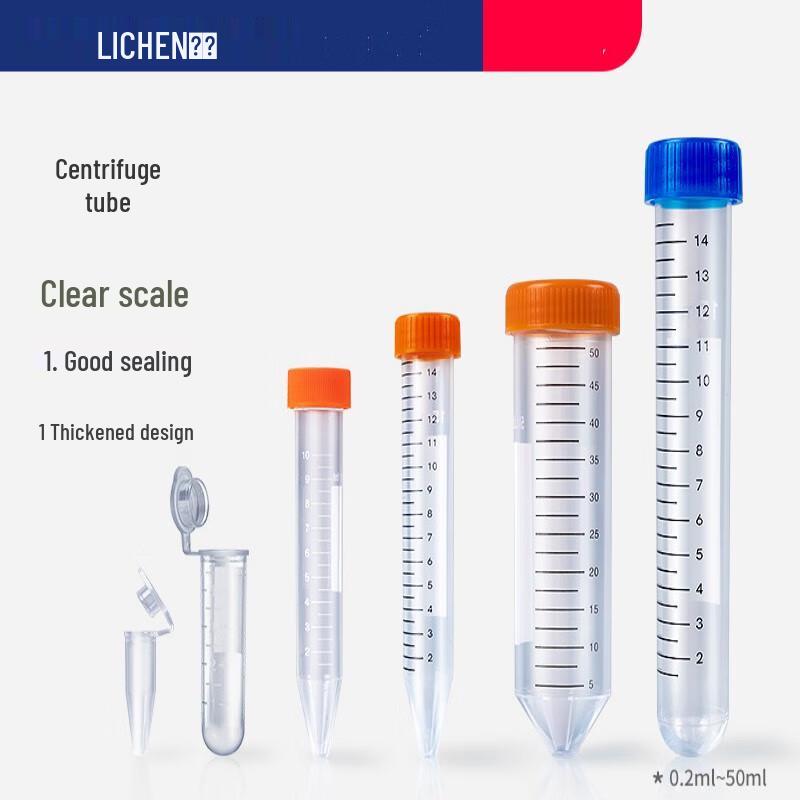 Lichen Technology Plastic Centrifuge Tubes with Screw Cap