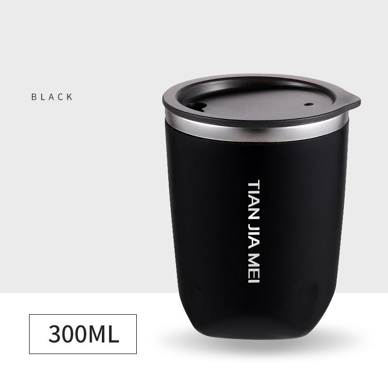 300ML Thermal Mug Coffee Cup Stainless Steel Beer Cup for Tea Coffee Water Bottle Vacuum Insulated Leakproof with Lids