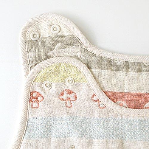 10mois - Hoppetta Fluffy Gauze (6-Layer Gauze) Toddler Kids Sleeper, 100% Cotton, for Ages 2-7, Petit Lapin, 64cm Length, 5404
