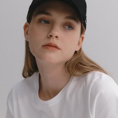 SALTYFLOWER Black Ribbon Embroidered Signature Cap Black