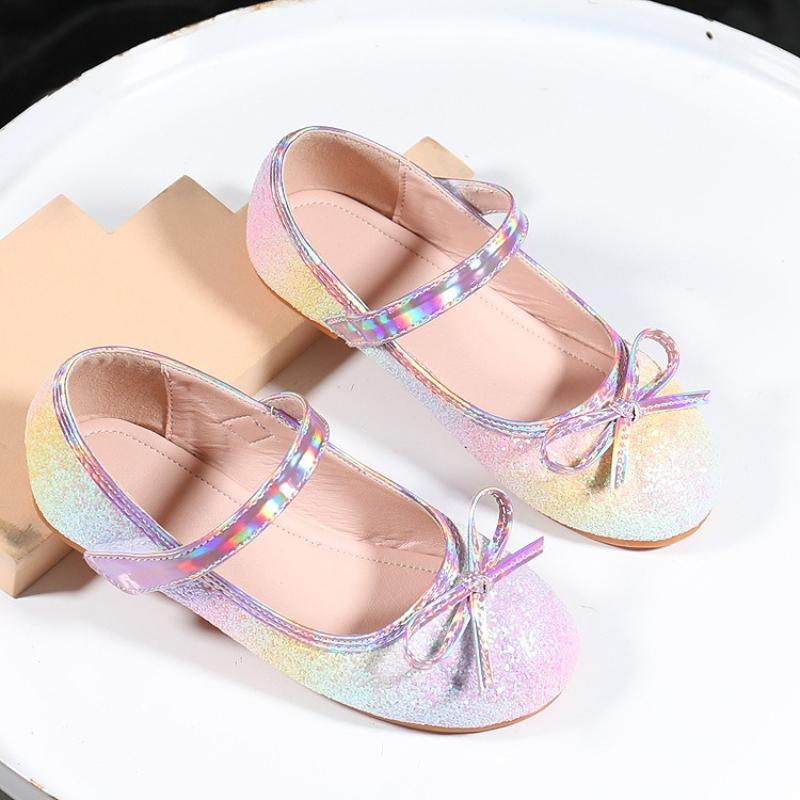 Scarpe da Bambina alla Moda con Fiocco in Pelle 2025primavera Nuove Scarpe Casual per Bambini Semplici Versatili Scarpe da Principessa per Bambina Comode Antiscivolo Scarpe Piatte per Bambini