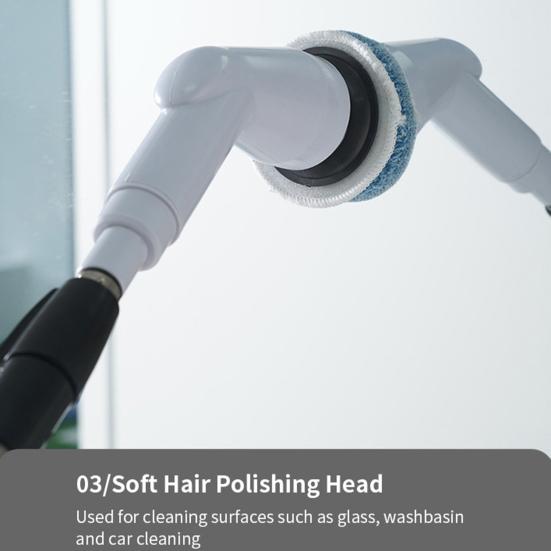 Electric Cleaning Brush Cordless Smart Functions Type-C Fast Charging IPX6 Waterproof One-Button