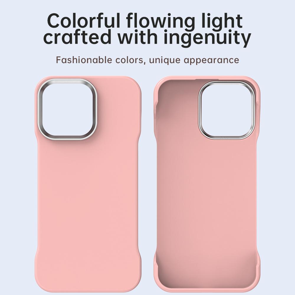 For iPhone 15 Pro Max Case Frameless Ultra Thin TPU + PET Phone Cover Reinforced Corners
