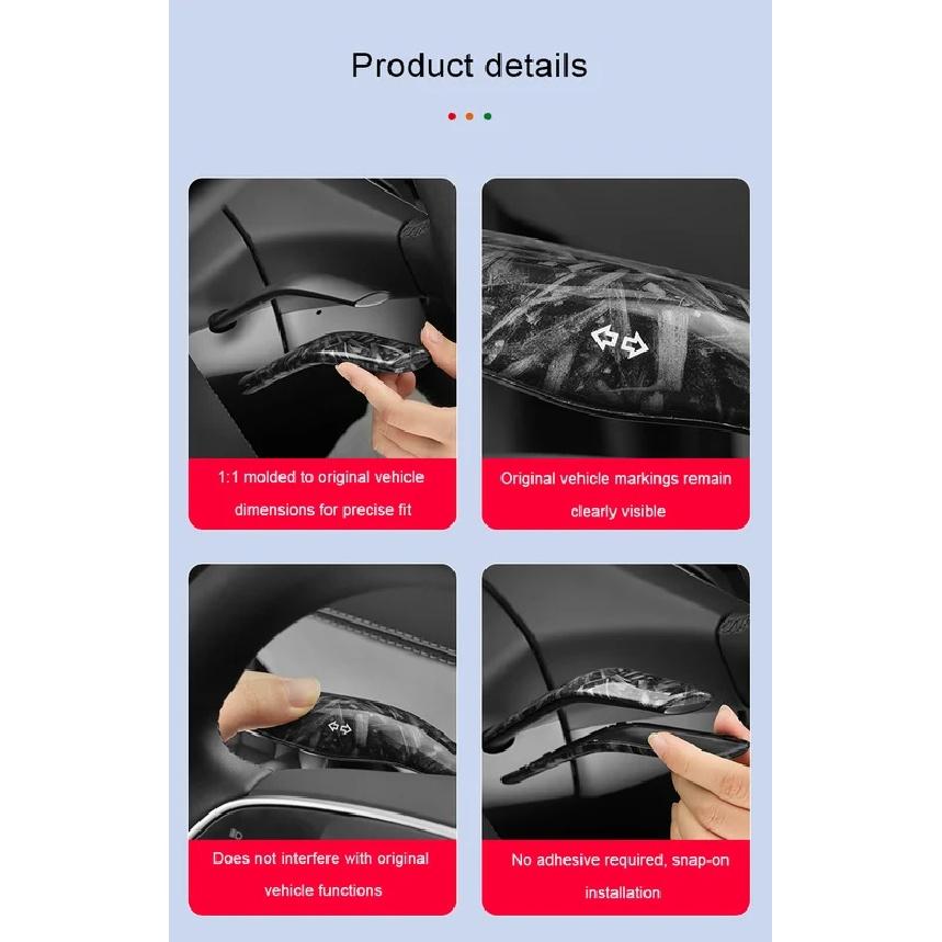 For Tesla Model Y Juniper 2025 Car Gear Shift Cover Steering Wheel Lever Protection Steering Wheel Gear Shifter Protector Cover