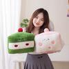 Kawaii Cartoon Cake Plush Doll High Quality Soft Stuffed Fruit Strawberry Wedding Cake Simulation Food Plush Toy Home Decor