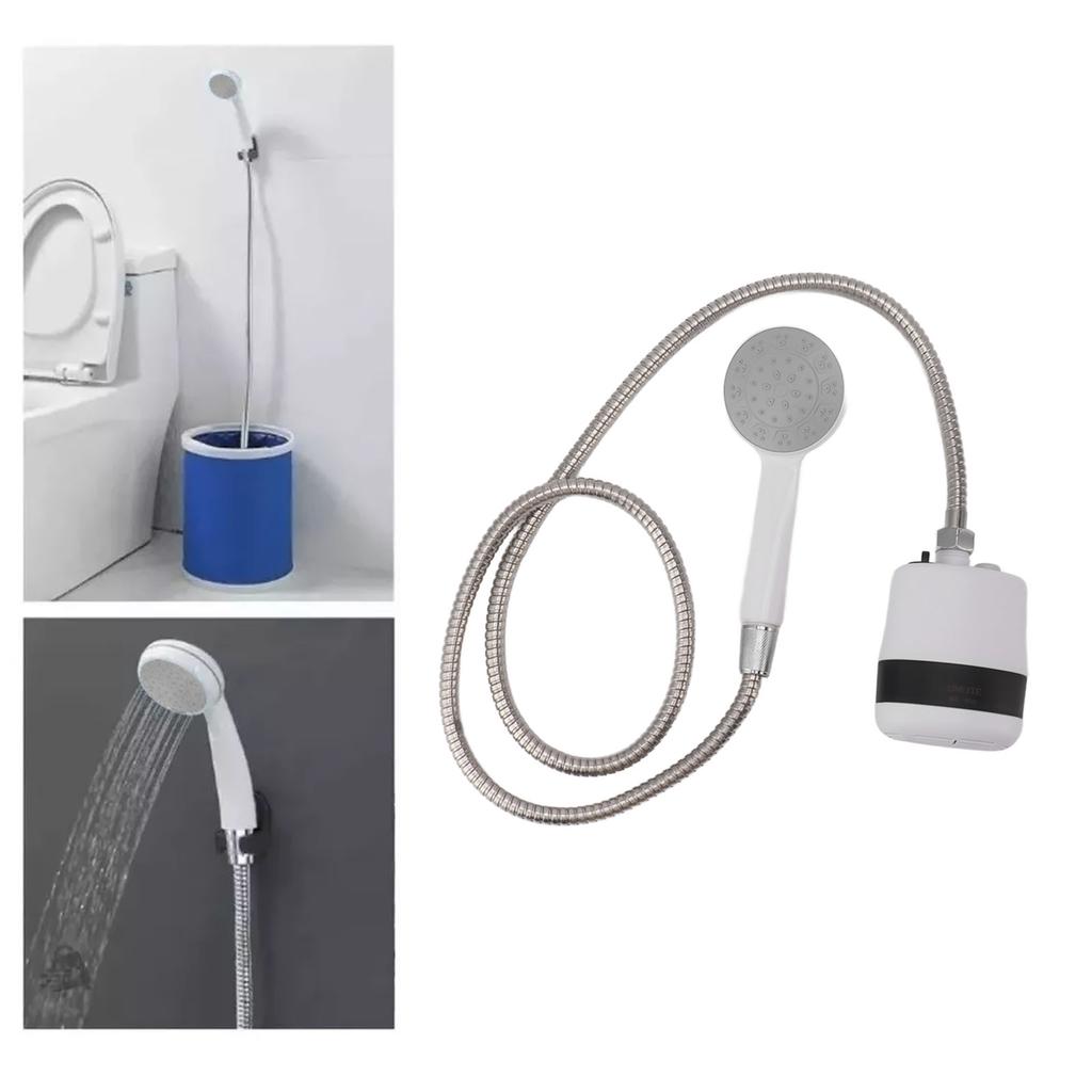 Doccia Portatile Flusso Stabile 2200mAh Forte Ventosa con Tubo da 1,5 m Doccia da Campeggio per Lavaggio Auto Irrigazione Fiori