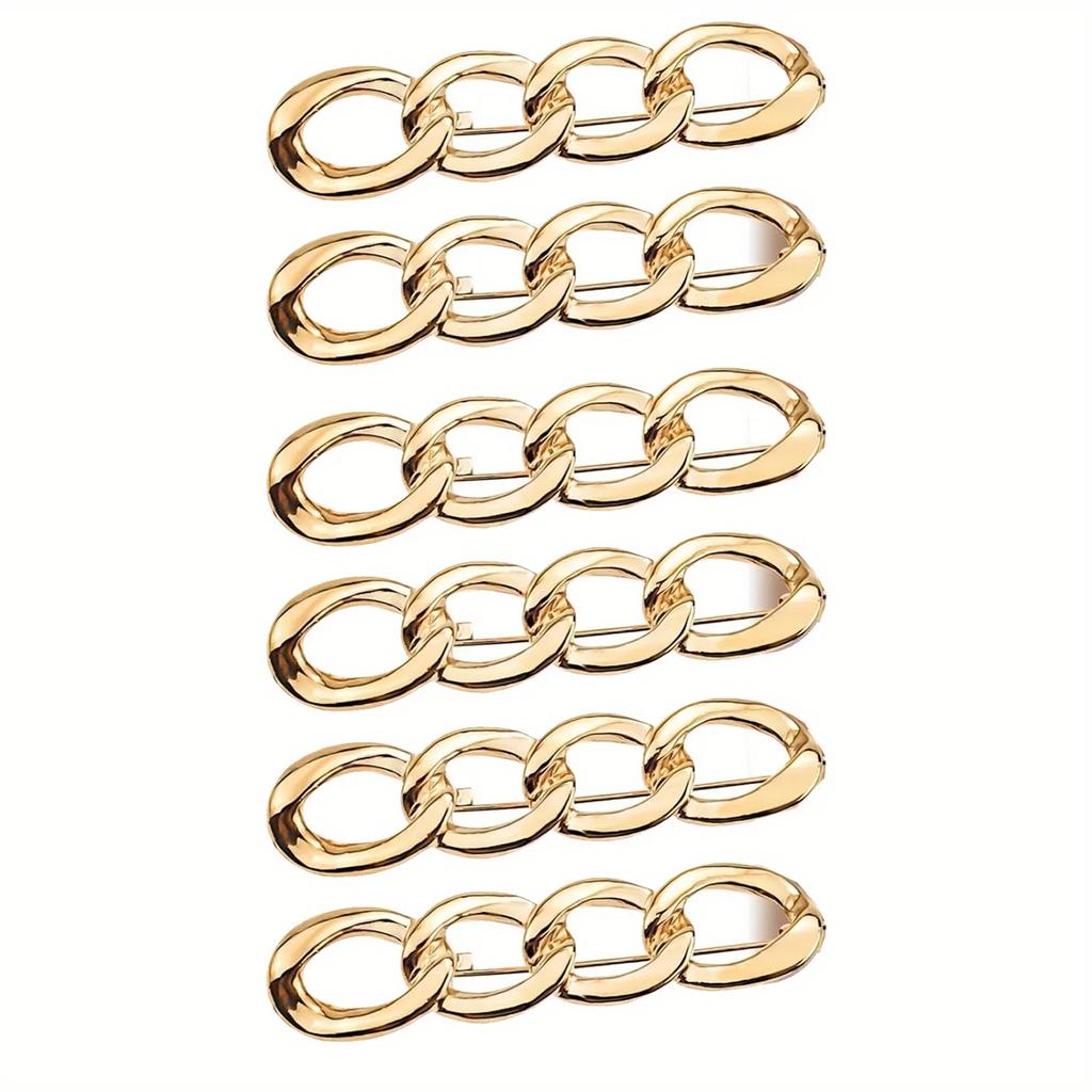 Elegante Kette Brosche Revers Anstecknadel Damen Hosen Taille Straffung Knopf Kleiderclip für Weite Hosen Röcke Ärmel Pullover
