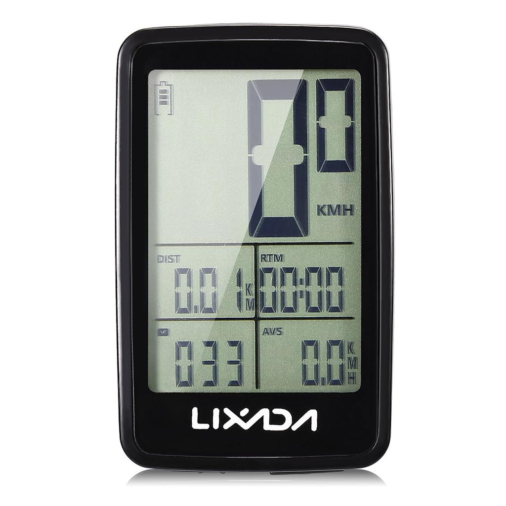 Lixada USB Rechargeable Wireless Bike Cycling Computer Bicycle Speedometer Odometer with Computer Mount Holder