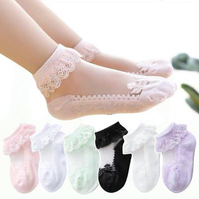 1Pair Baby Cotton Socks Lace Socks Princess Breathable Socks Summer Soft Ruffled Socks EMA