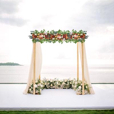 80cm Artificial Wedding Arch Background Flower Artificial Flower Row Silk Flower Wedding Hotel Table Flower Wall Path Decoration