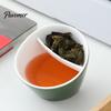 Lose Blatt Tee-Infuser Tasse Keramik Neigbare Teetasse mit Infuser, Integrierter Sieb Tragbarer Brühbecher, Isolierte Tasse für 350ml Fassungsvermögen,