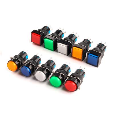 1 buc 16 mm buton de alimentare comutator 3 pini 6 pini mic pătrat/rotund/dreptunghiular autoblocare auto-resetare pornire comutator 3A/250V