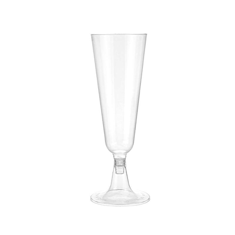 25pcs 150ml Disposable Cups Sparkling Champagne Bar Cups Plastic Champagne Flutes Clear Toasting Glasses for Weddings Party