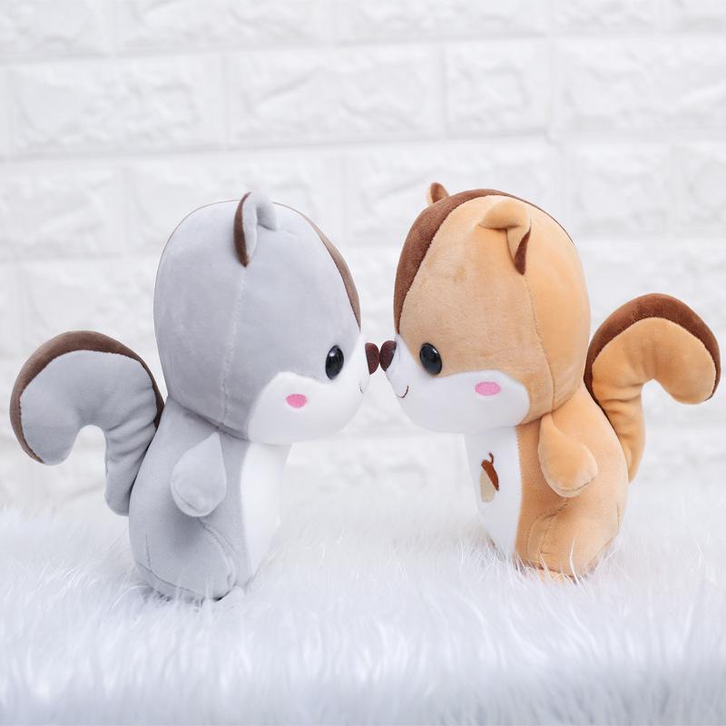 Squirrel Plush Toy Pillow Doll Soft Animal Doll Children Girl Gift Grab Machine Doll Street Stall