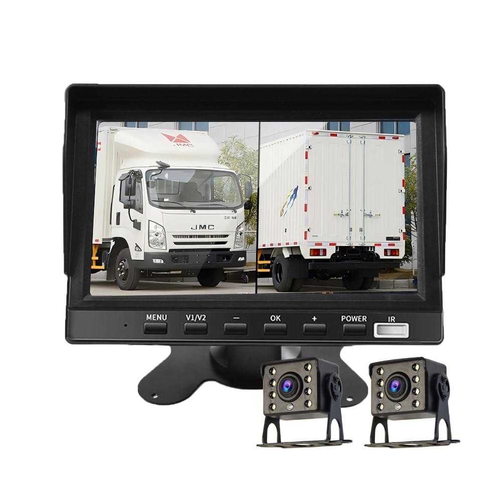 ULOPOP 7-inch Drive Recorder, IPS LCD, 4K Ultra 2 Screen Split, On-Dash Monitor, Includes