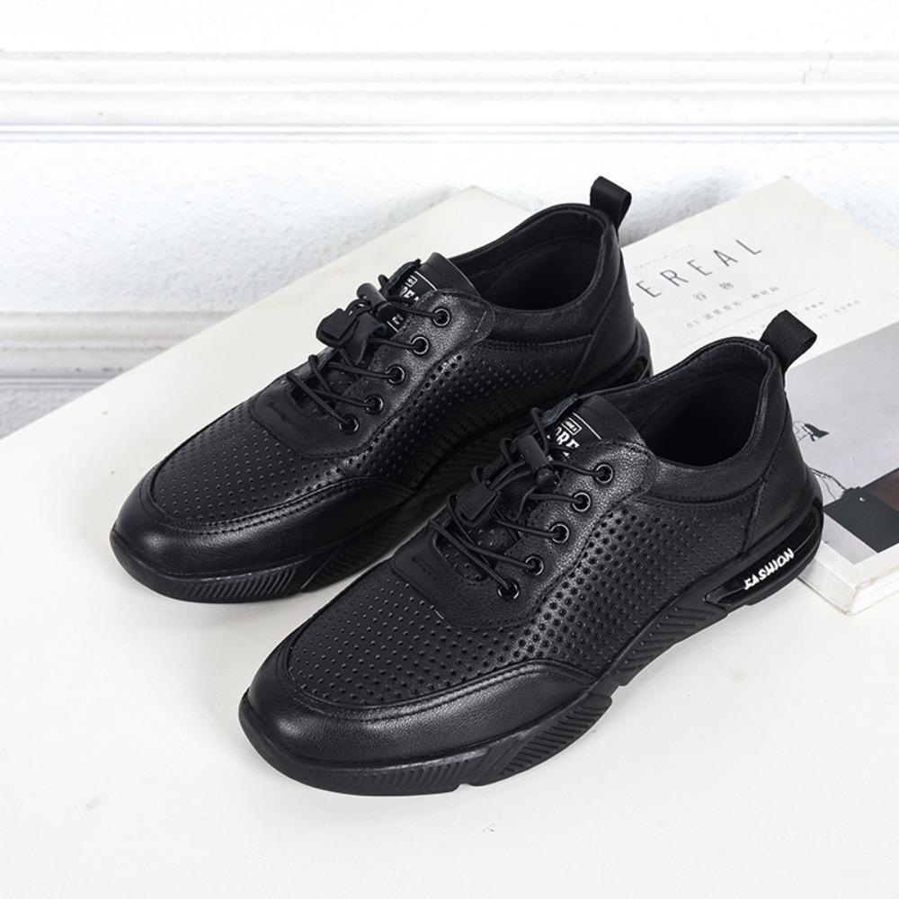 Men's Casual Shoes Spring New Genuine Leather Men's Sports Leisure Leather Shoes Comfortable and Breathable Men's Shoes Sneakers