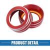 Volume VOL Tune Knob Cover Rings for VW Tiguan Taos Jetta Passat Atlas Arteon Golf R Beetle Aluminum Alloy Red (Pack of 2)