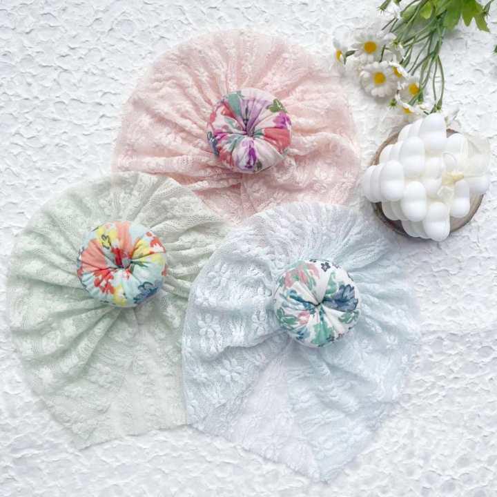 Summer Lace Donut Baby Hat: Cute & Breathable Newborn Pullover
