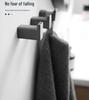 Gunmetal Badezimmer Handtuchhaken - Lochbohrung, Hohe Tragfähigkeit, Tür- & Wandmontage, Quadratischer Kleiderhaken.