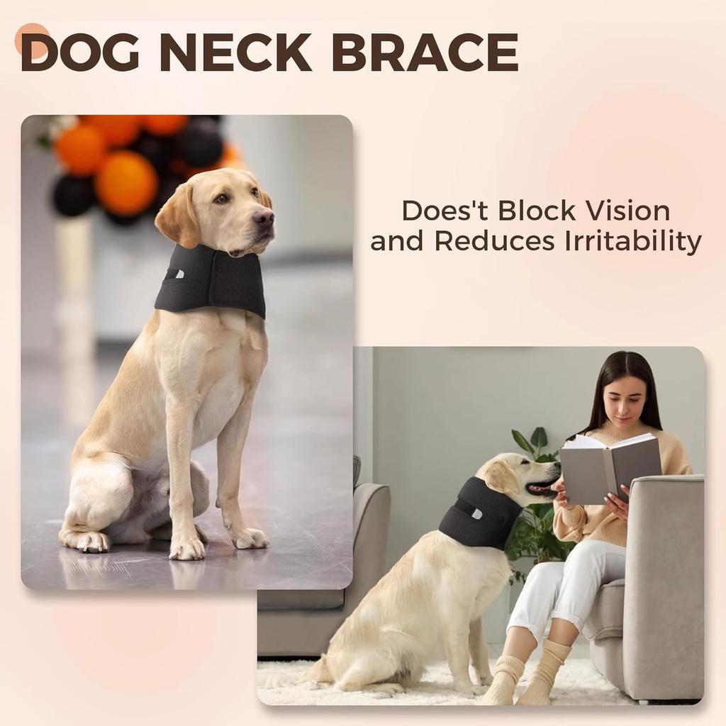 Pet Neck Guard Dog Collar Dog Collar Anti-Lick Sprain Head Cover Post-Surgery Breathable Dog Neck Brace Collar