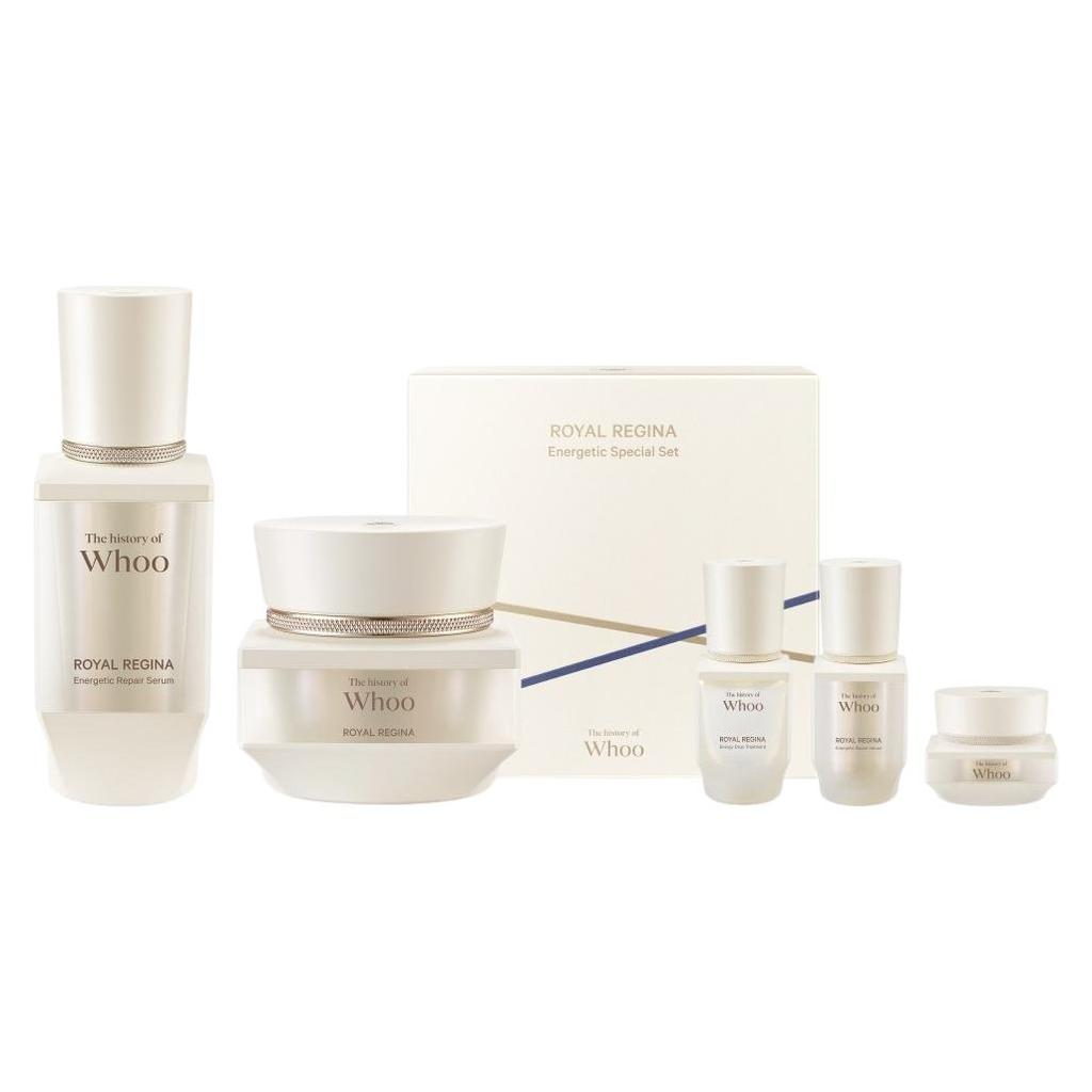 The History of Whoo Royal Regina Energetic 2pcs Set – Anti-Ageing Wrinkle Repair, Brightening & Firming Skincare for Radiant, Youthful Skin, Korean